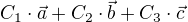 kopírovat do textarea $ C_1\cdot \vec{a} + C_2\cdot \vec{b} + C_3\cdot \vec{c}$