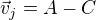 $\vec v_j=A-C$