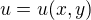 $u=u(x,y)$