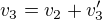 $v_3=v_2+v^\prime_3$