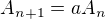 $A_{n+1}=aA_n$