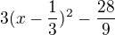 $3(x-\frac{1}{3})^{2}-\frac{28}{9}$