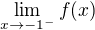 $\lim_{x\rightarrow-1^-}f(x)$