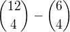 ${12 \choose 4} - {6 \choose 4}$