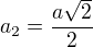 $a_2=\frac{a\sqrt{2}}{2}$