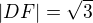 ${|DF|=\sqrt{3}}$
