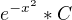 $e^{-x^2}*C$