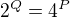 $2^{Q}=4^{P}$