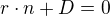 $r\cdot n+D=0$