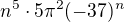 $n^5\cdot 5\pi^2(-37)^n$