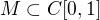 $M \subset C[0,1]$