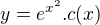 $y=e^{x^2}.c(x)$