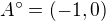 $A^\circ =(-1,0)$