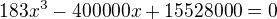 $183x^3-400000x+15528000=0$