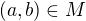 $(a,b) \in M$