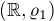 $(\mathbb{R}, \varrho_1)$