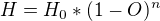 kopírovat do textarea $H=H_0*(1-O)^n$