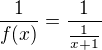 kopírovat do textarea $\frac{1}{f(x)}=\frac{1}{\frac{1}{x+1}}$