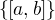 $\{[a,b]\}$