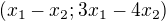 $(x_{1}-x_{2};3x_{1}-4x_{2})$