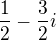 $\frac{1}{2}-\frac{3}{2}i$