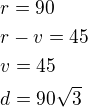 kopírovat do textarea $r=90\nlr-v=45\nlv=45\nld=90\sqrt 3$