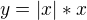 $y=|x|*x$