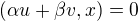 $(\alpha u + \beta v, x ) = 0$