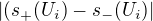 $|(s_{+}(U_{i})-s_{-}(U_{i})|$