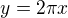$y = 2\pi x$