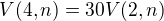 $V(4,n)=30V(2,n)$