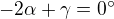 $-2\alpha +\gamma = 0�$