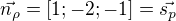 $\vec{n_{\rho}}=[1; -2; -1]=\vec{s_p}$