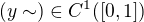 $(y\sim)\in C^{1}([0,1])$