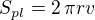 $S_{pl}=2\,\pi rv$