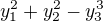$y_1^2+y_2^2-y_3^3$
