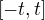 $[-t,t]$