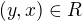 $(y,x)\in R$