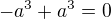$-a^3+a^3=0$