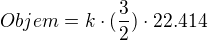 kopírovat do textarea $Objem = k \cdot (\frac{3}{2})\cdot 22.414 $