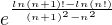 $e^{\frac{ln(n+1)!-ln(n!)}{(n+1)^{2}-n^{2}}}$