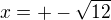 kopírovat do textarea $x=+-\sqrt{12}$