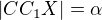 $|CC_1X|=\alpha$