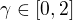 $\gamma \in [0,2]$