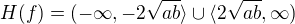 $H(f)= (-\infty ,-2\sqrt{ab}\rangle \cup \langle 2\sqrt{ab},\infty )$
