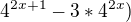 $4^{2x+1}-3*4^{2x})$