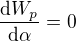 kopírovat do textarea $\frac{\mathrm{d} W_p}{\mathrm{d} \alpha }=0$