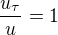 kopírovat do textarea $\frac{u_\tau}{u} = 1$
