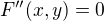 $F''(x,y)=0$
