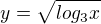 kopírovat do textarea $y= \sqrt{log_{3}x}$